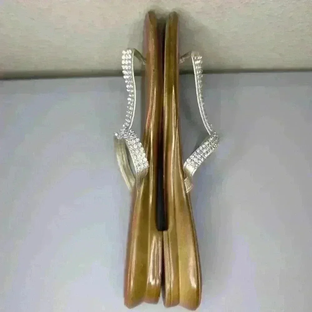 Italian Shoemaker Sandals with rhinestone size 6.5 - Picture 7 of 8